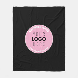 簡単ロゴの交換と編集可能文字 | ピンク/DIY フリースブランケット