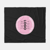 簡単ロゴの交換と編集可能文字 | ピンク/DIY フリースブランケット (正面(横))