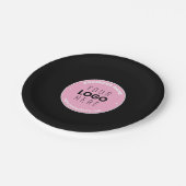 簡単ロゴの交換と編集可能文字 | ピンク/DIY ペーパープレート (アングル)