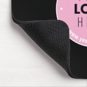 簡単ロゴの交換と編集可能文字 | ピンク/DIY マウスパッド (コーナー)