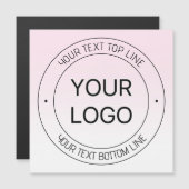 簡単ロゴの置換と編集可能文字ピンクグラデーション (正面/裏面)