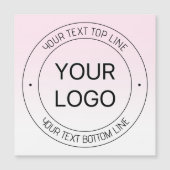 簡単ロゴの置換と編集可能文字ピンクグラデーション (正面)