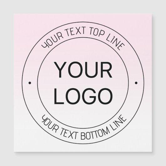 簡単ロゴの置換と編集可能文字ピンクグラデーション (正面)