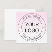 簡単ロゴの置換と編集可能文字ピンクグラデーション (正面/裏面)