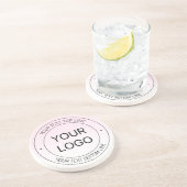 簡単ロゴの置換と編集可能文字ピンクグラデーション コースター (側面)