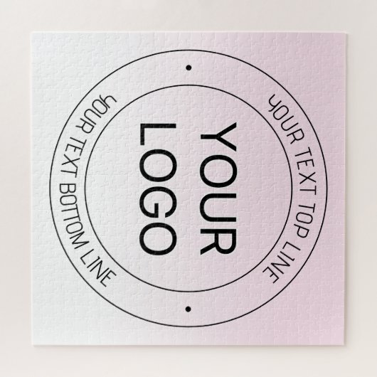 簡単ロゴの置換と編集可能文字ピンクグラデーション ジグソーパズル (横)