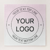 簡単ロゴの置換と編集可能文字ピンクグラデーション ジグソーパズル (縦)