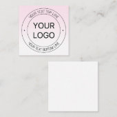簡単ロゴの置換と編集可能文字ピンクグラデーション ノートカード (正面/裏面)