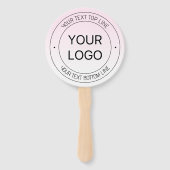 簡単ロゴの置換と編集可能文字ピンクグラデーション ハンドファン (正面)