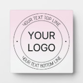 簡単ロゴの置換と編集可能文字ピンクグラデーション フォトプラーク (正面)