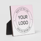 簡単ロゴの置換と編集可能文字ピンクグラデーション フォトプラーク (正面)