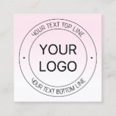 簡単ロゴの置換と編集可能文字ピンクグラデーション ロイヤリティカード (正面)