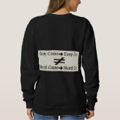 簡単工事デザイン及び懸命工事人間関係 スウェットシャツ (裏面)