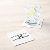 簡単工事デザイン及び懸命工事人間関係 スクエアペーパーコースター (インサイチュ)