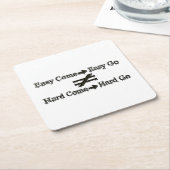 簡単工事デザイン及び懸命工事人間関係 スクエアペーパーコースター (アングル)