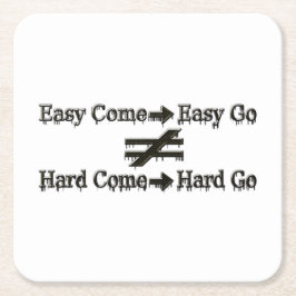 簡単工事デザイン及び懸命工事人間関係 スクエアペーパーコースター