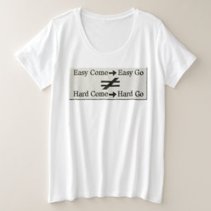 簡単工事デザイン及び懸命工事人間関係 プラスサイズTシャツ