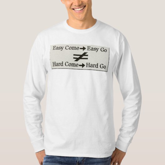簡単工事デザイン及び懸命工事人間関係 Tシャツ (正面)