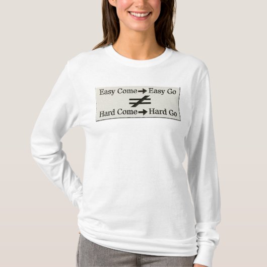 簡単工事デザイン及び懸命工事人間関係 Tシャツ (正面)