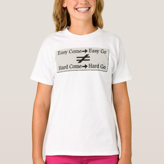 簡単工事デザイン及び懸命工事人間関係 Tシャツ (正面)