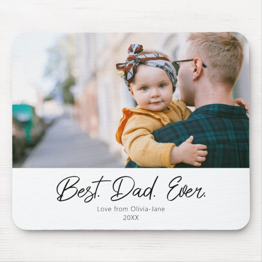 簡単最高のパパエバーワンフォトマウスパッド マウスパッド (正面)