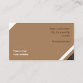 簡単無地の白黒フラット三角形 名刺 (裏面)