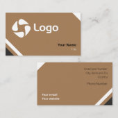 簡単無地の白黒フラット三角形 名刺 (正面/裏面)