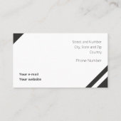 簡単無地の白黒フラット三角形 名刺 (裏面)