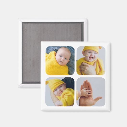 簡単独自の写真を個人用に設定ユニークする マグネット (正面/裏面)