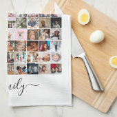 簡単独自の108枚の写真を作成カスタムパーソナライズされたする キッチンタオル (四つ折り)