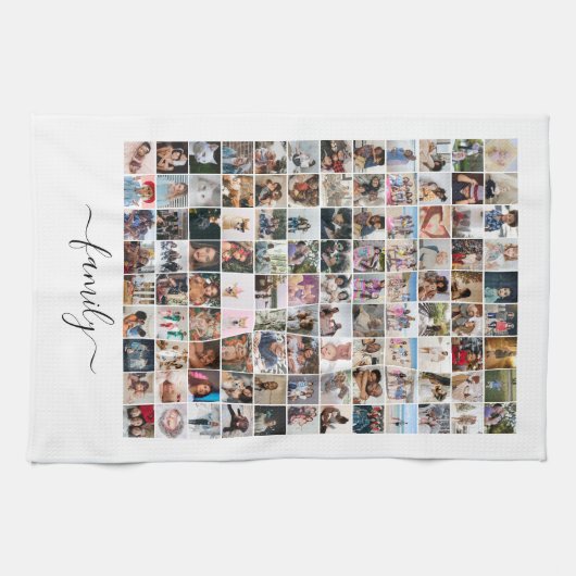 簡単独自の108枚の写真を作成カスタムパーソナライズされたする キッチンタオル (横)