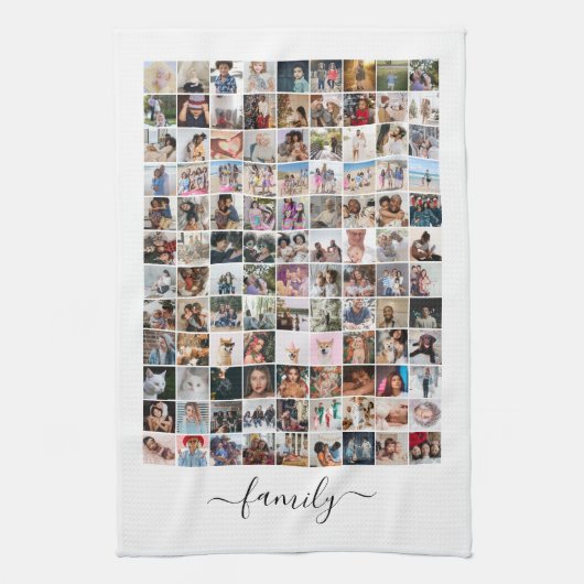 簡単独自の108枚の写真を作成カスタムパーソナライズされたする キッチンタオル (縦)