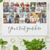 簡単独自の80枚の写真を作成カスタムパーソナライズされた キッチンタオル (折り畳み)