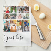 簡単独自の80枚の写真を作成カスタムパーソナライズされた キッチンタオル (四つ折り)