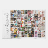 簡単独自の80枚の写真を作成カスタムパーソナライズされた キッチンタオル (横)