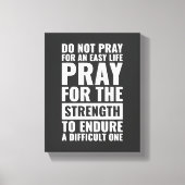 簡単祈ライフウォールアートやる気を起こさせるを望まない キャンバスプリント (正面)