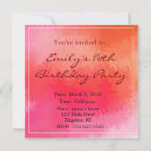 簡単誕生日パーティーの招待テンプレート 招待状 (裏面)