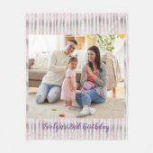 簡単誕生日記念カスタム写真テンプレート フリースブランケット (正面)