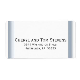 簡単読ストライプの差出人住所ラベル ラベル
