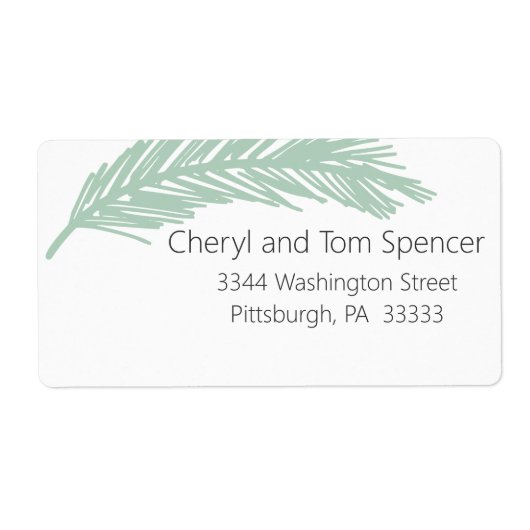 簡単読ミニマル差出人住所ラベル ラベル (正面)