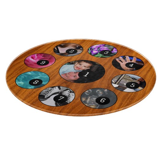 簡単9枚の写真で独自のおもしろいを作成！ カッティングボード (角)