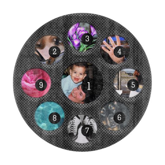 簡単9枚の写真で自分の写真を作成おもしろい! カッティングボード (正面)