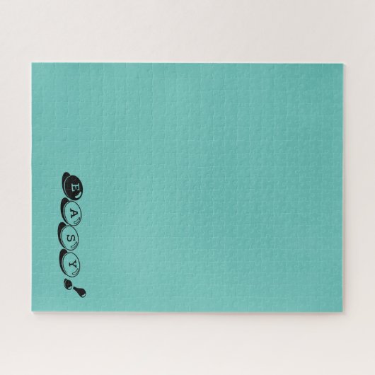 簡単!またはテキストブルー無地の懸命難しい悪 ジグソーパズル (横)