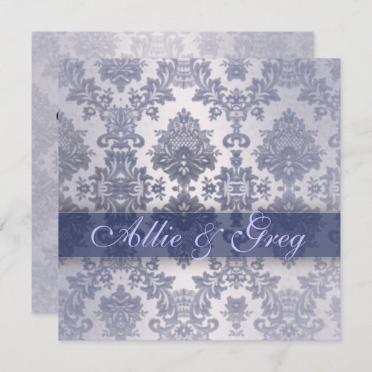 簡単、エレガントなカップルのブライダルシャワーのテンプレート 招待状 (正面/裏面)