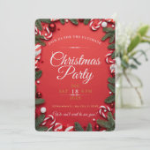 簡単!クリスマスパーティの招待状-詳細の追加 招待状 (スタンド正面)