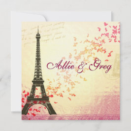 簡単、テエレガントーマフランスの別招待テンプレート 招待状