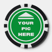 簡単!トランプのポーカーチップス – ブラックカスタム- ポーカーチップ (正面)