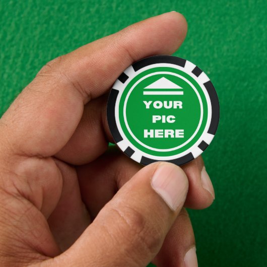 簡単!トランプのポーカーチップス – ブラックカスタム- ポーカーチップ (手)