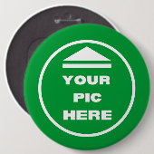 簡単!丸いボタン – 巨乳、6インチ – カスタム 缶バッジ (正面&裏面)