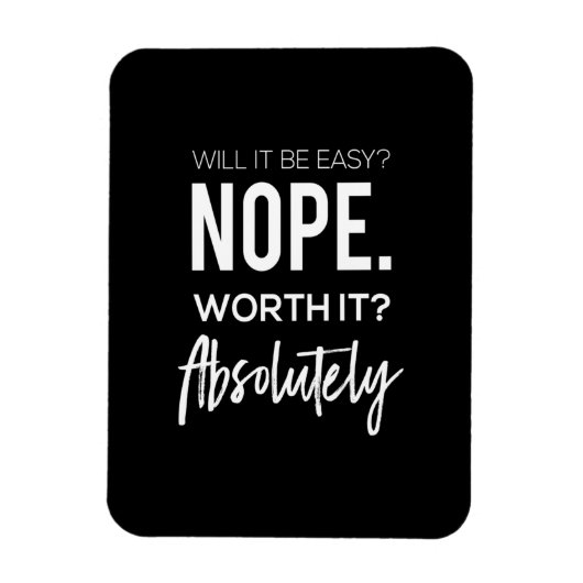 簡単?否定絶対に価値がある マグネット (縦)